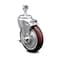 Service Caster 5 Inch Maroon Polyurethane Wheel Swivel 12mm Threaded Stem Caster with Brake SCC-TS20S514-PPUB-MRN-TLB-M1215 - alternate 1